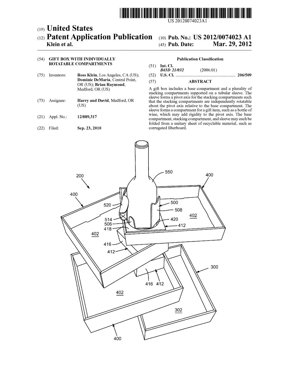 GIFT BOX WITH INDIVIDUALLY ROTATABLE COMPARTMENTS - diagram, schematic, and image 01