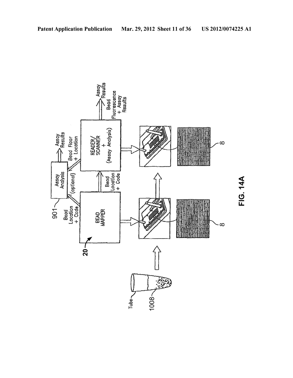 OPTICAL SYSTEM AND METHOD FOR READING ENCODED MICROBEADS - diagram, schematic, and image 12