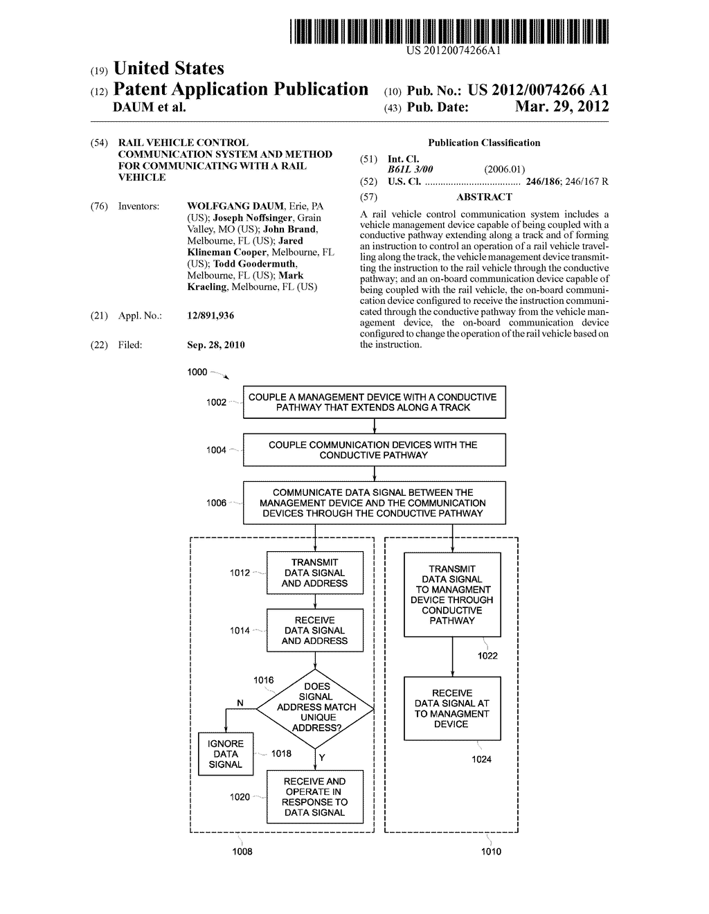 RAIL VEHICLE CONTROL COMMUNICATION SYSTEM AND METHOD FOR COMMUNICATING     WITH A RAIL VEHICLE - diagram, schematic, and image 01