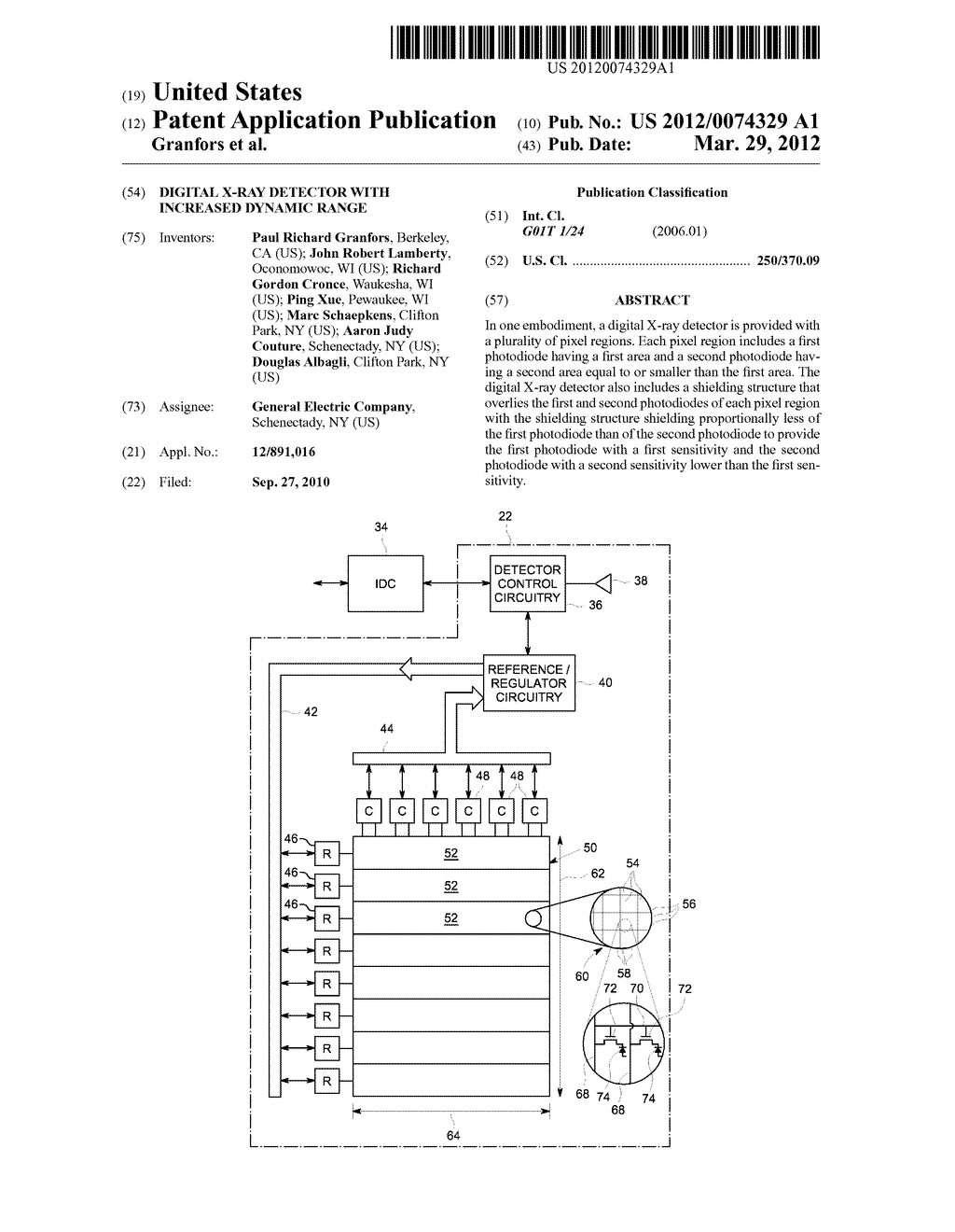 DIGITAL X-RAY DETECTOR WITH INCREASED DYNAMIC RANGE - diagram, schematic, and image 01