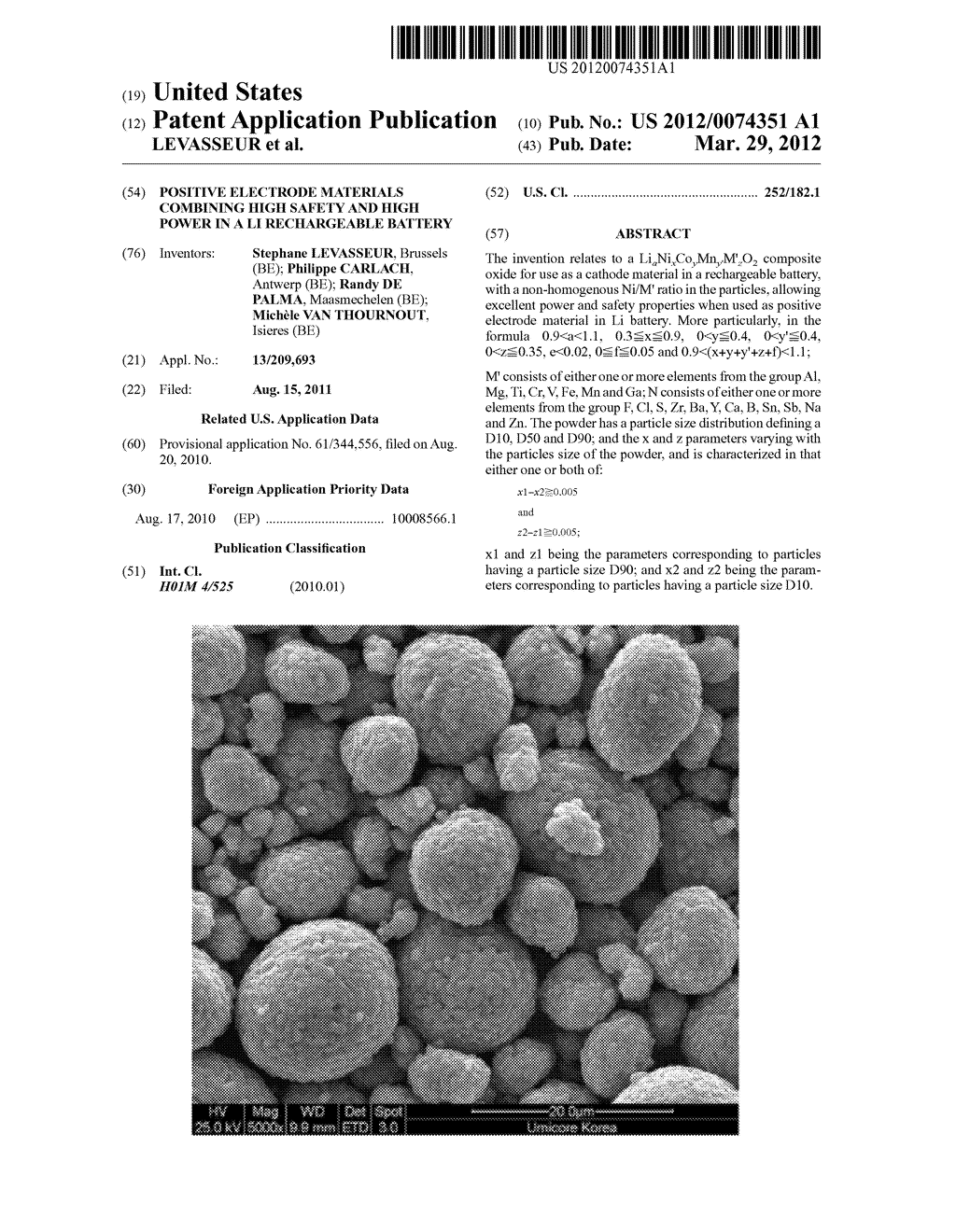 Positive Electrode Materials Combining High Safety and High Power in a Li     Rechargeable Battery - diagram, schematic, and image 01