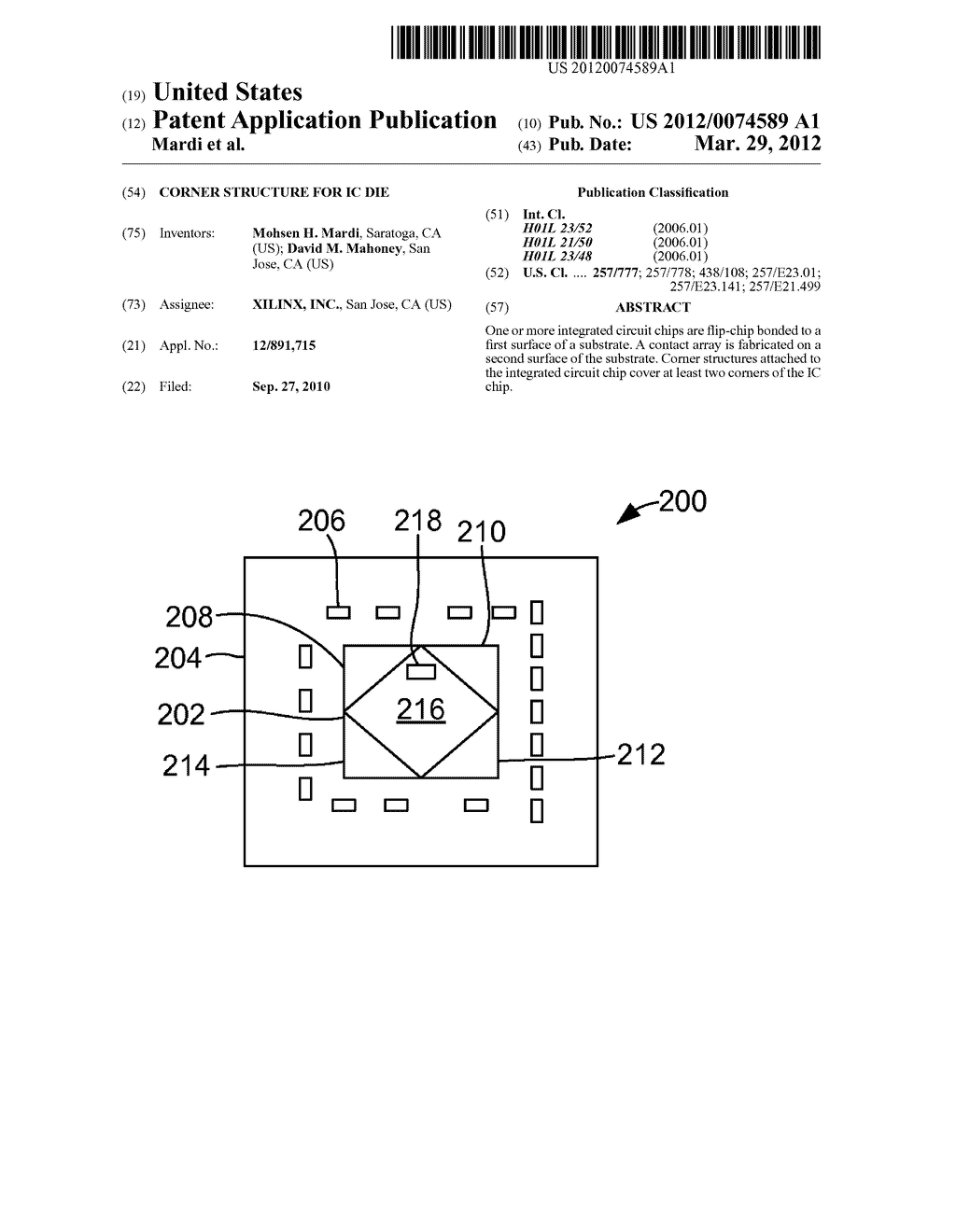 CORNER STRUCTURE FOR IC DIE - diagram, schematic, and image 01