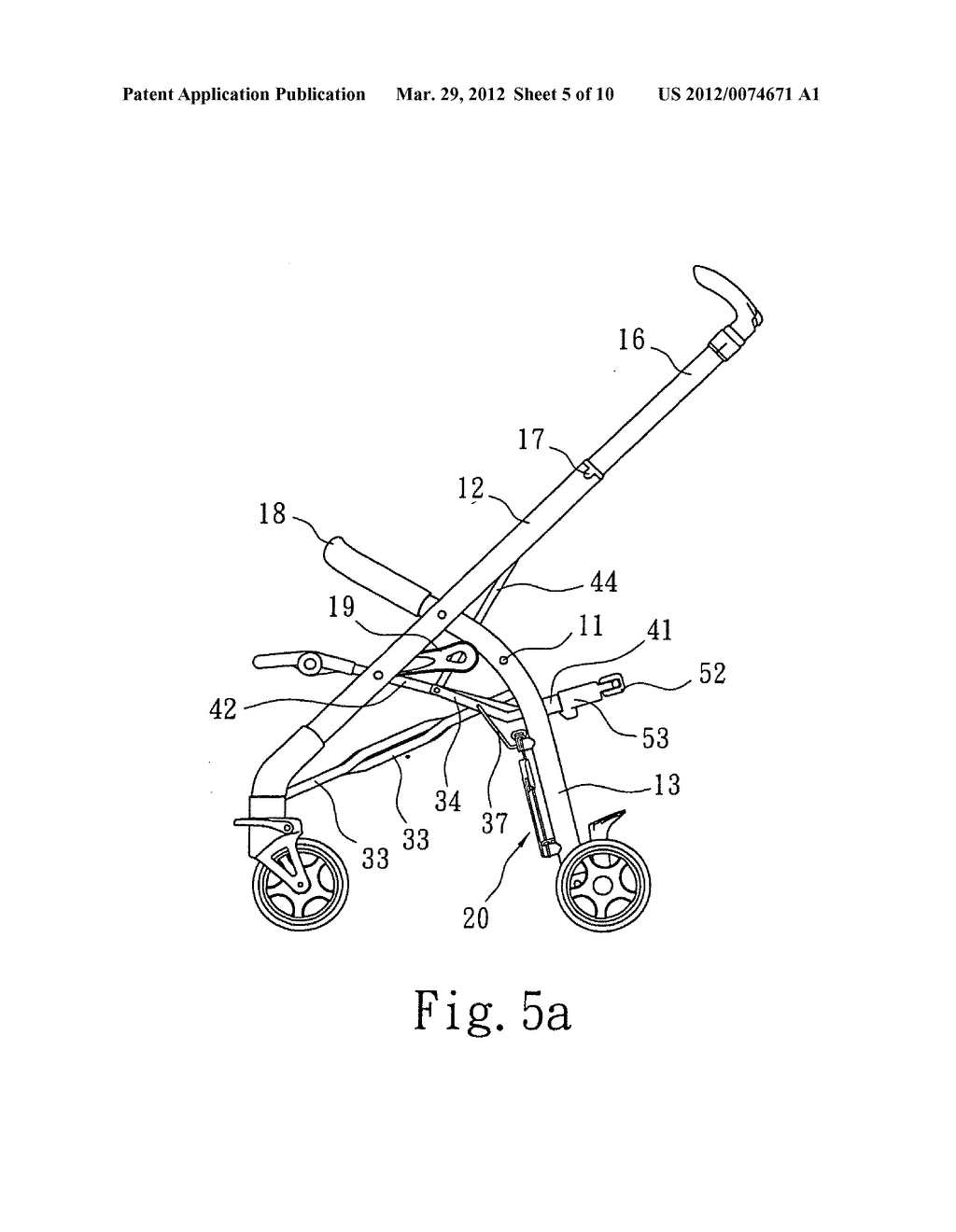 Collapsible stroller - diagram, schematic, and image 06