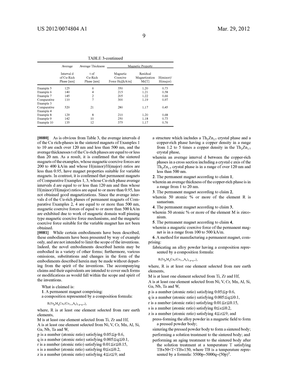 PERMANENT MAGNET AND METHOD FOR MANUFACTURING THE SAME, AND MOTOR AND     POWER GENERATOR USING THE SAME - diagram, schematic, and image 16