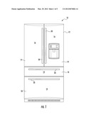 THERMOPLASTIC REFRIGERATION APPLIANCE HANDLE WITH OVERMOLDED INSERTS diagram and image