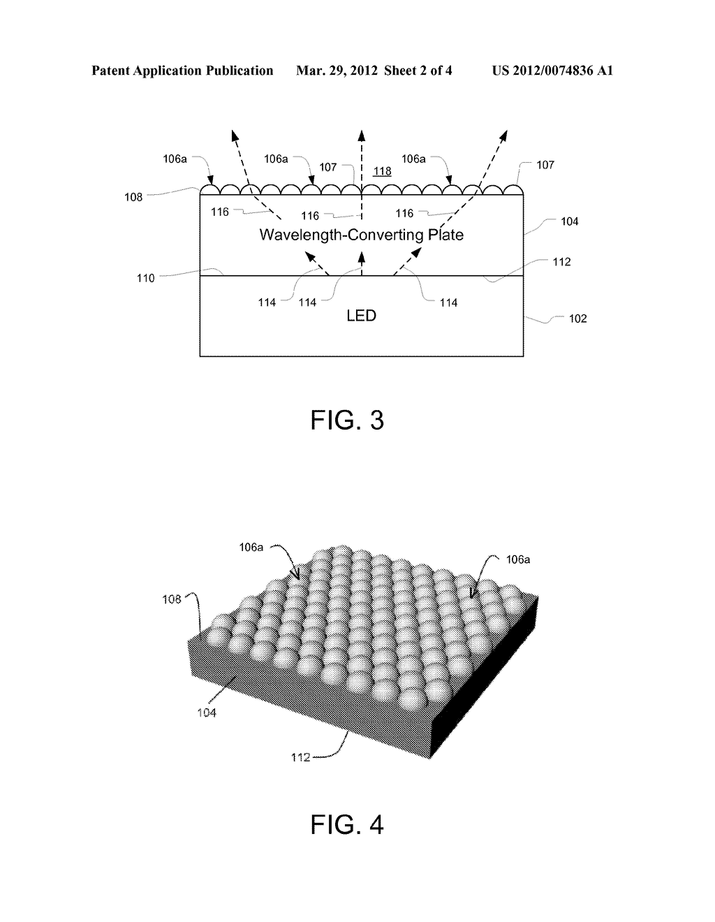 LED Wavelength-Converting Plate with Microlenses - diagram, schematic, and image 03