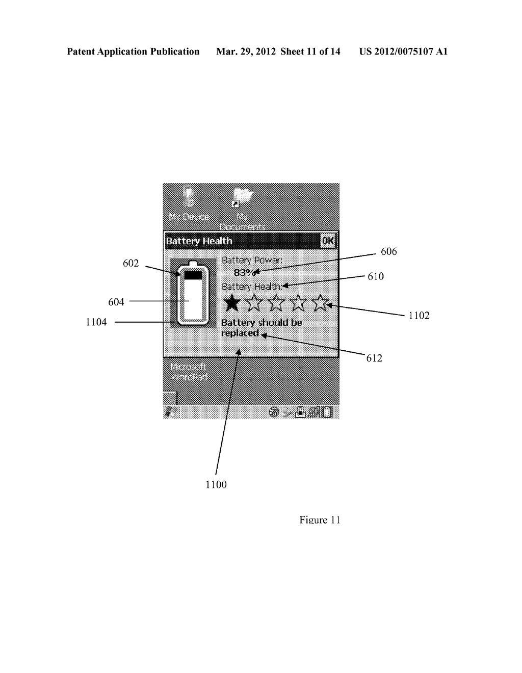 BATTERY STATE INDICATOR ON A BATTERY POWERED DEVICE - diagram, schematic, and image 12