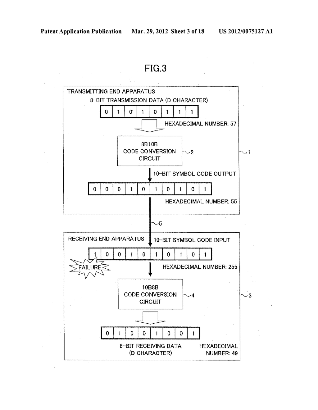 DATA TRANSFER METHOD, AND CODE CONVERSION CIRCUIT AND APPARATUS - diagram, schematic, and image 04
