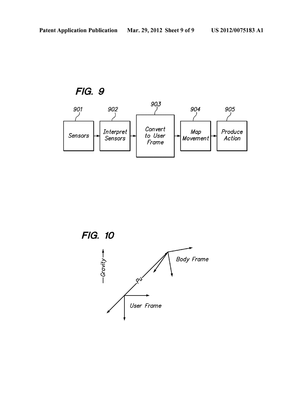 3D Pointing Devices with Orientation Compensation and Improved Usability - diagram, schematic, and image 10