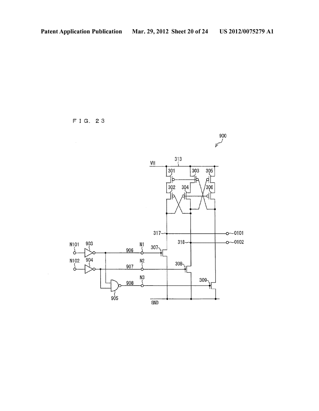 LEVEL SHIFTER CIRCUIT, SCANNING LINE DRIVER AND DISPLAY DEVICE - diagram, schematic, and image 21