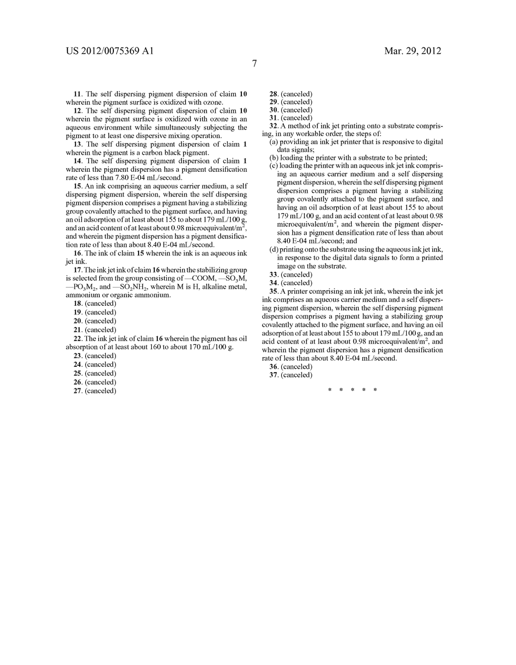 SELF-DISPERSING PIGMENT DISPERSIONS AND INK JET INKS CONTAINING THEM - diagram, schematic, and image 08