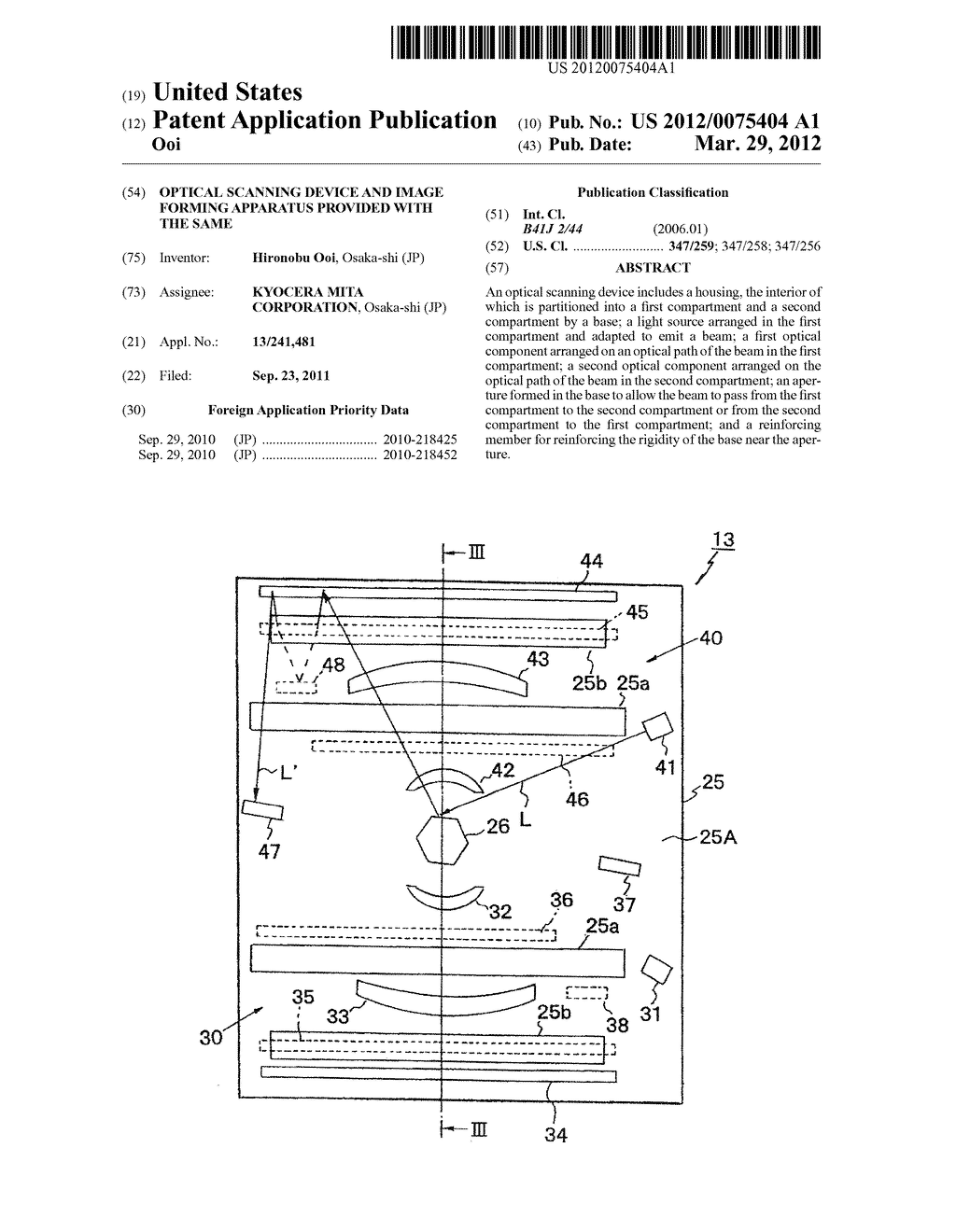 OPTICAL SCANNING DEVICE AND IMAGE FORMING APPARATUS PROVIDED WITH THE SAME - diagram, schematic, and image 01