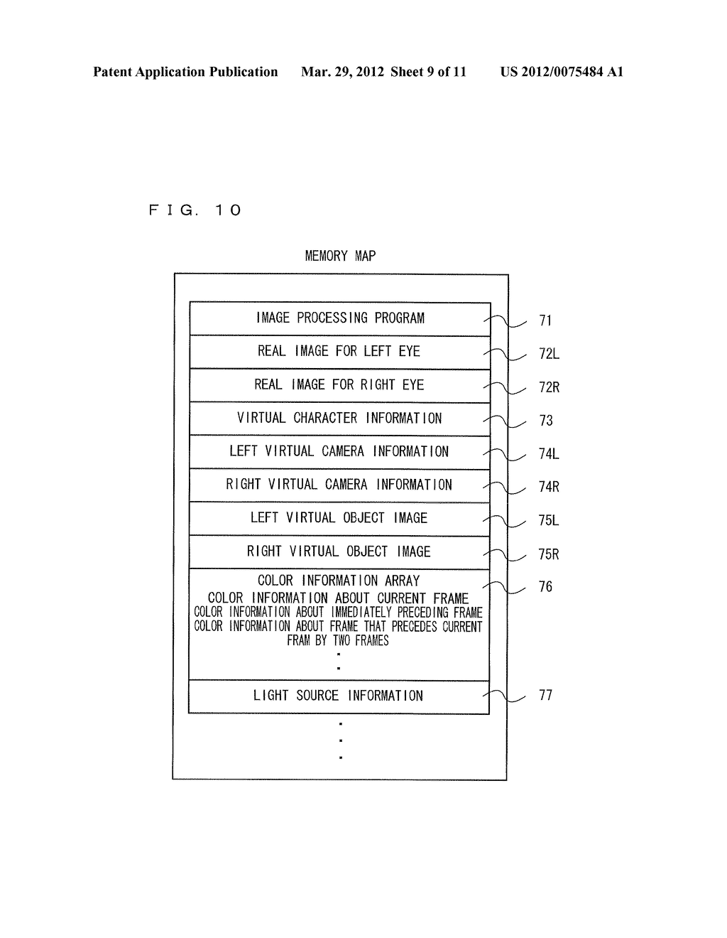 COMPUTER-READABLE STORAGE MEDIUM HAVING IMAGE PROCESSING PROGRAM STORED     THEREIN, IMAGE PROCESSING APPARATUS, IMAGE PROCESSING SYSTEM, AND IMAGE     PROCESSING METHOD - diagram, schematic, and image 10