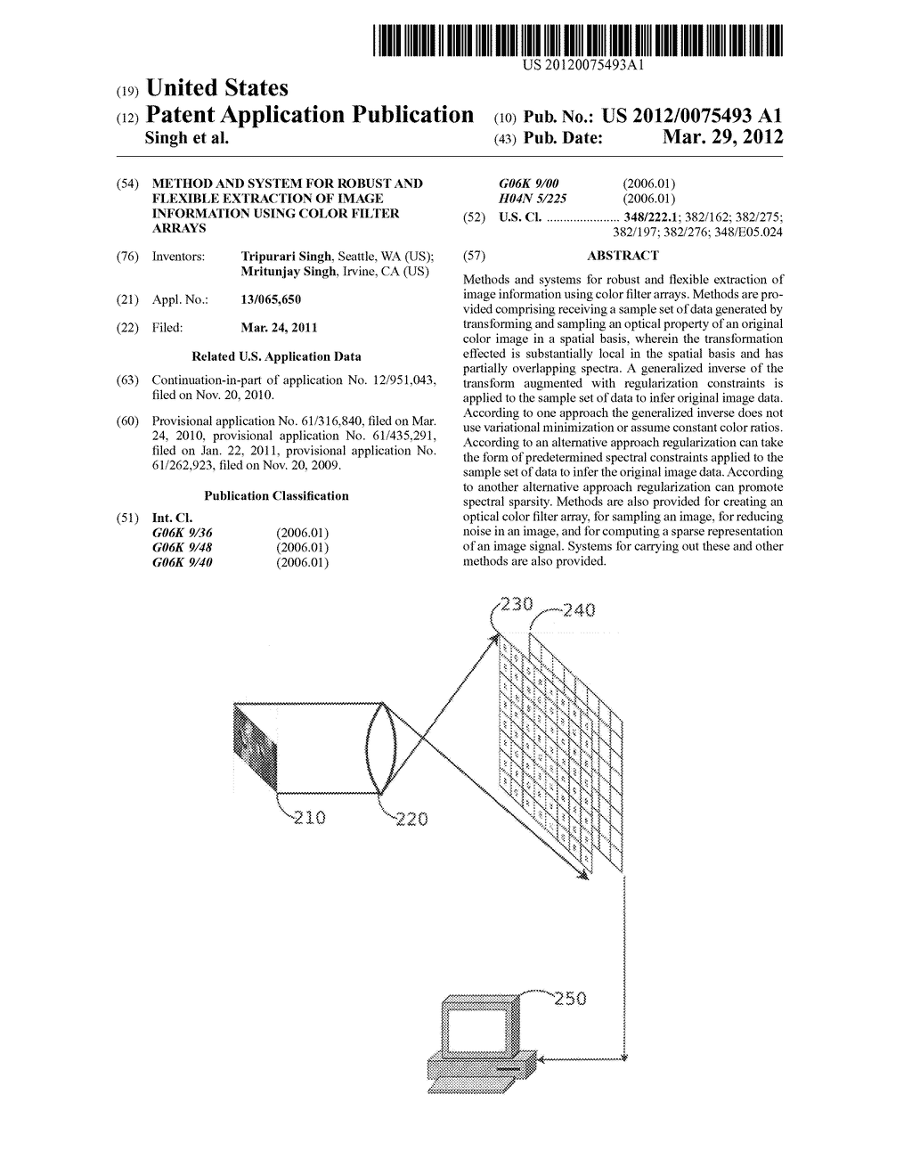 Method and system for robust and flexible extraction of image information     using color filter arrays - diagram, schematic, and image 01