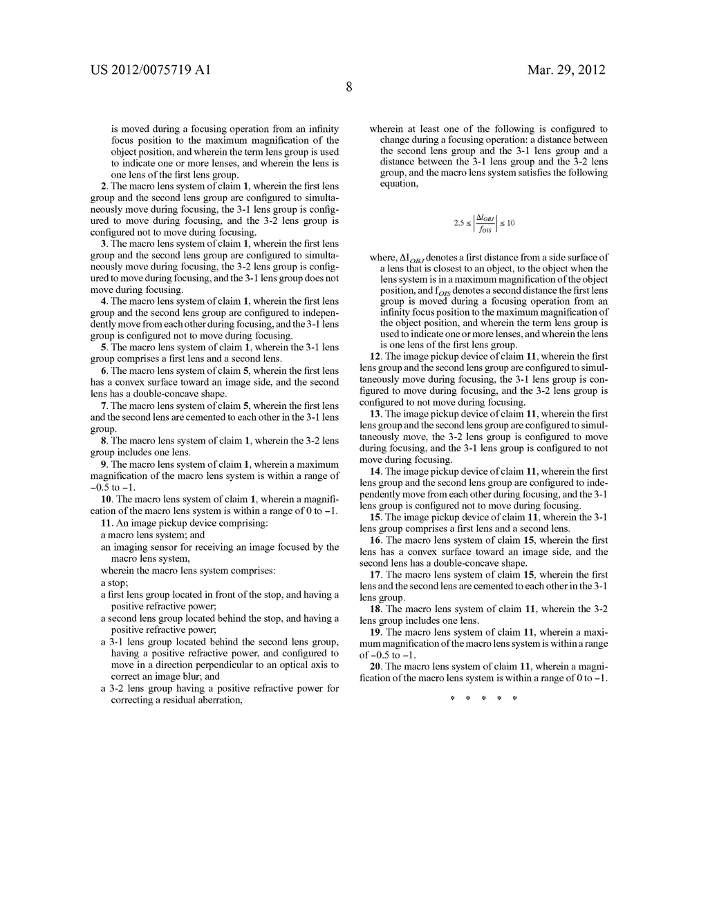 MACRO LENS SYSTEM AND IMAGE PICKUP DEVICE INCLUDING THE SAME - diagram, schematic, and image 44