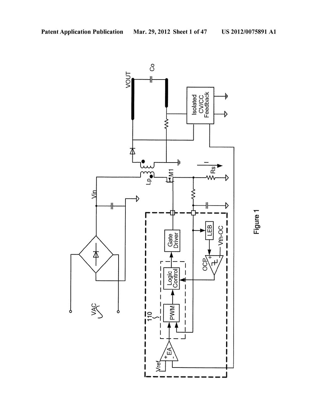 SYSTEMS AND METHODS FOR CONSTANT VOLTAGE MODE AND CONSTANT CURRENT MODE IN     FLYBACK POWER CONVERTERS WITH PRIMARY-SIDE SENSING AND REGULATION - diagram, schematic, and image 02