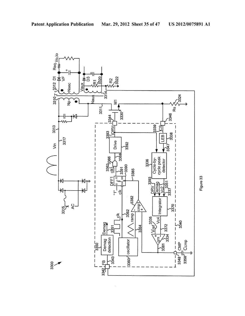 SYSTEMS AND METHODS FOR CONSTANT VOLTAGE MODE AND CONSTANT CURRENT MODE IN     FLYBACK POWER CONVERTERS WITH PRIMARY-SIDE SENSING AND REGULATION - diagram, schematic, and image 36