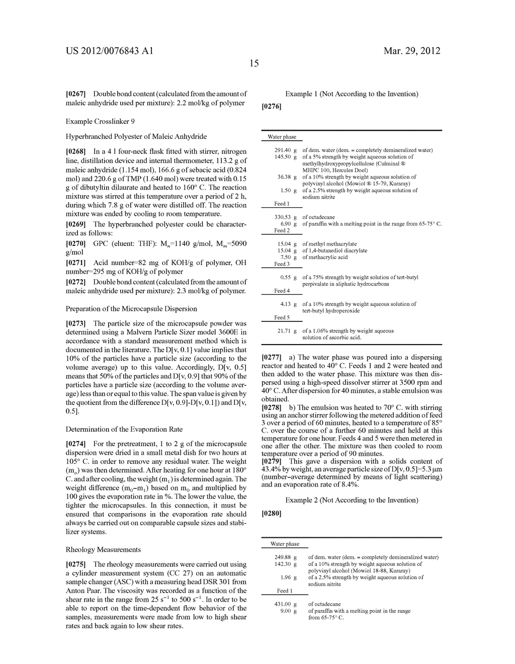 MICROCAPSULES HAVING HIGHLY BRANCHED POLYMERS AS CROSS-LINKING AGENTS - diagram, schematic, and image 16