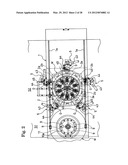 METHOD AND DEVICE FOR SEPARATING AND REMOVING RIGID CORE FOR BUILDING TIRE diagram and image