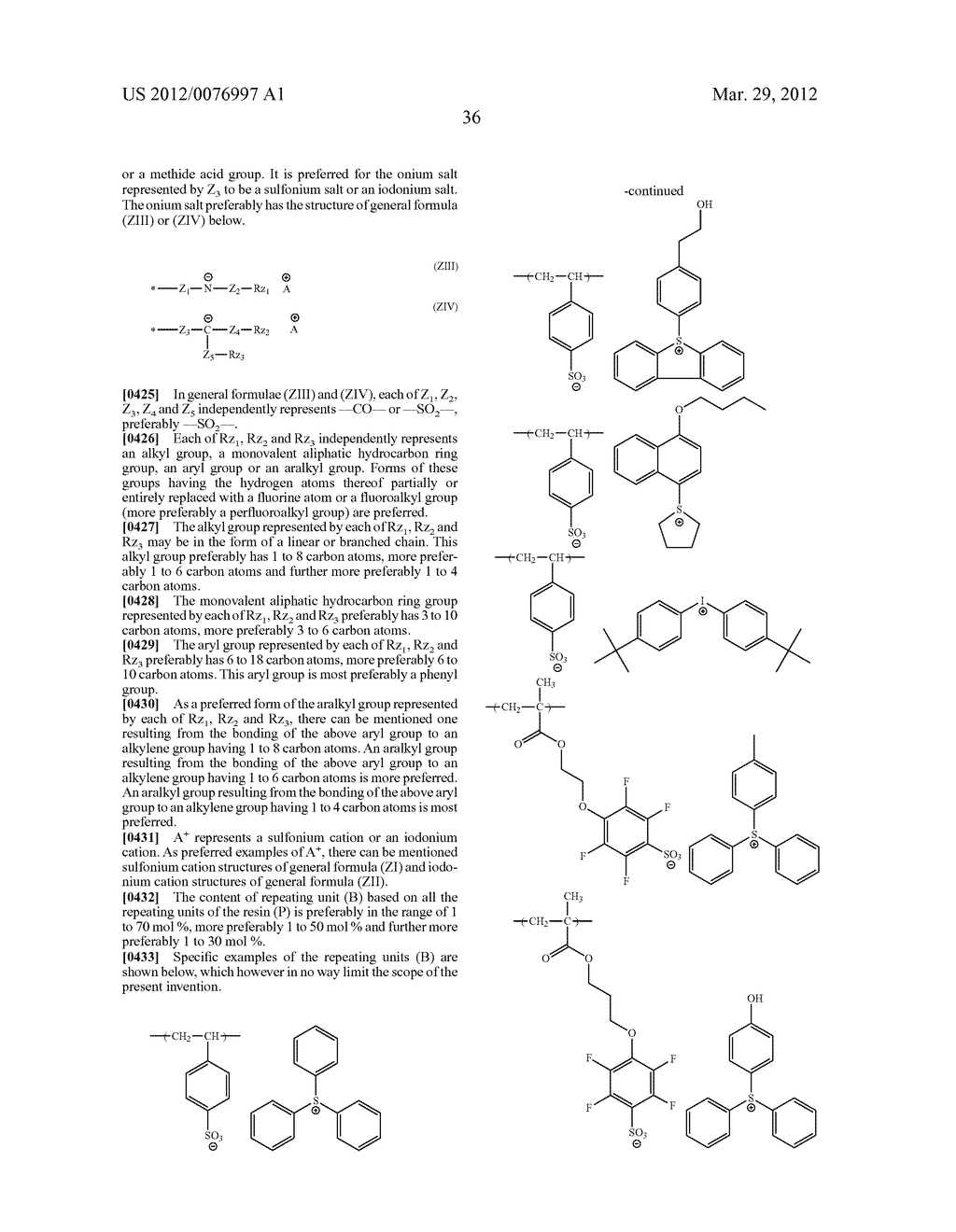 ACTINIC-RAY- OR RADIATION-SENSITIVE RESIN COMPOSITION, ACTINIC-RAY- OR     RADIATION-SENSITIVE FILM THEREFROM AND METHOD OF FORMING PATTERN - diagram, schematic, and image 37