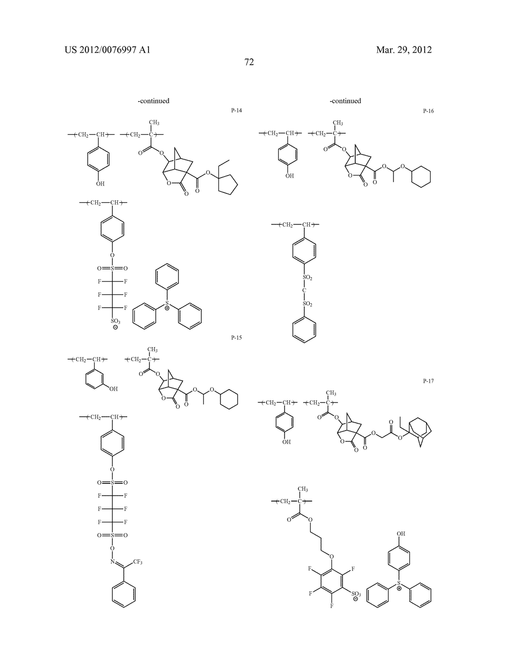 ACTINIC-RAY- OR RADIATION-SENSITIVE RESIN COMPOSITION, ACTINIC-RAY- OR     RADIATION-SENSITIVE FILM THEREFROM AND METHOD OF FORMING PATTERN - diagram, schematic, and image 73