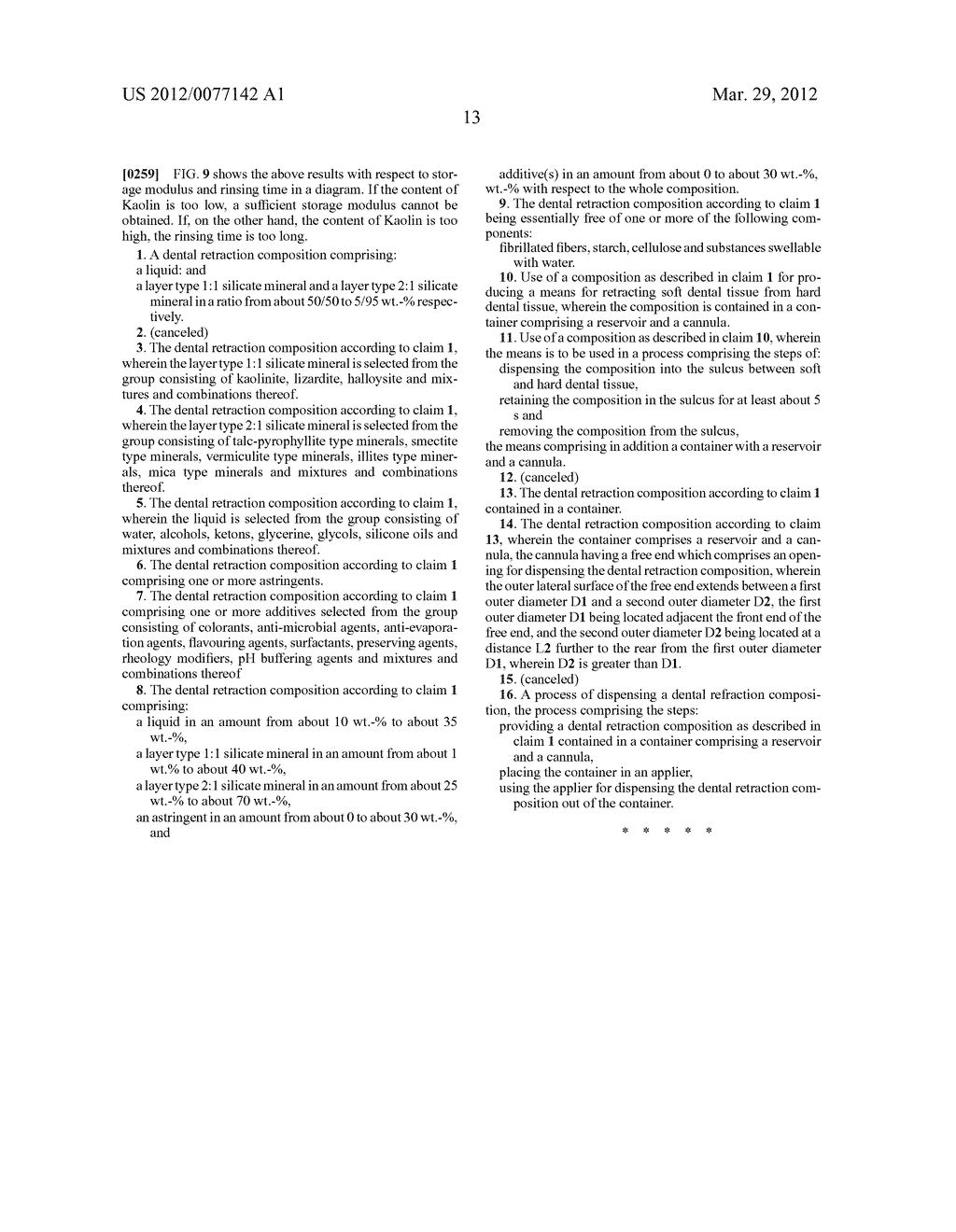 Dental Retraction Composition, Method of Production and Use Thereof - diagram, schematic, and image 19