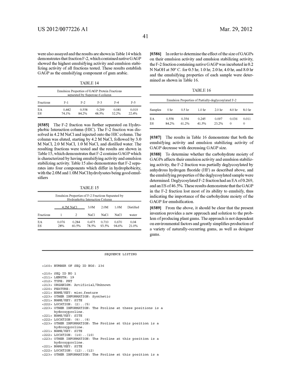 SYNTHETIC GENES FOR PLANT GUMS AND OTHER HYDROXYPROLINE-RICH GLYCOPROTEINS - diagram, schematic, and image 61