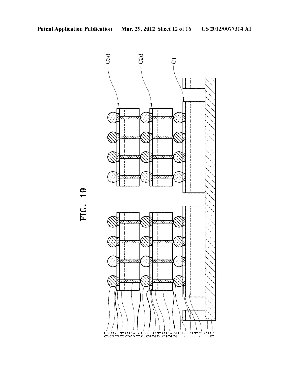 METHOD OF FABRICATING SEMICONDUCTOR STACK PACKAGE - diagram, schematic, and image 13