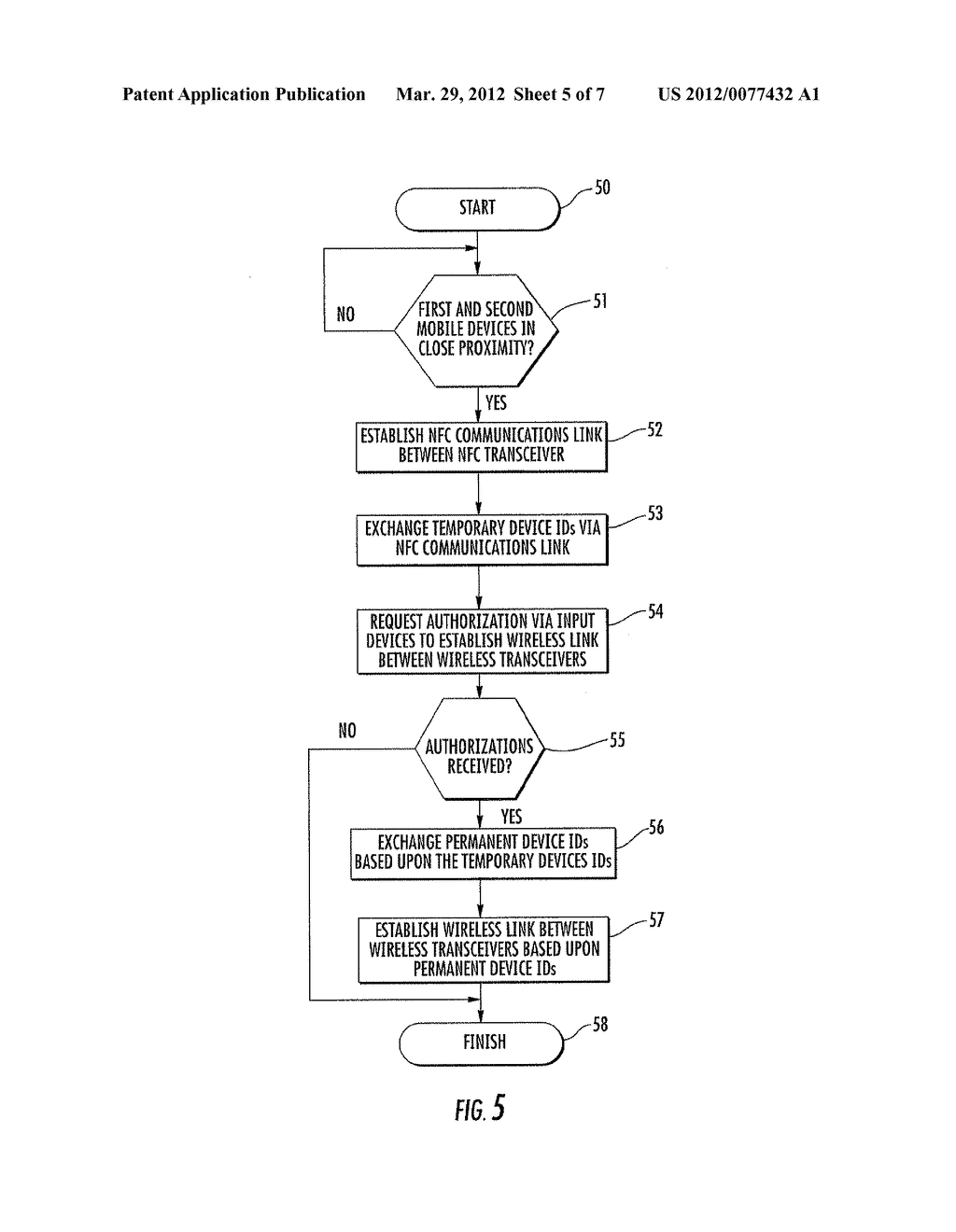 MOBILE WIRELESS COMMUNICATIONS DEVICE ESTABLISHING WIRELESS COMMUNICATION     LINKS BASED UPON NEAR FIELD COMMUNICATION AND RELATED METHODS - diagram, schematic, and image 06