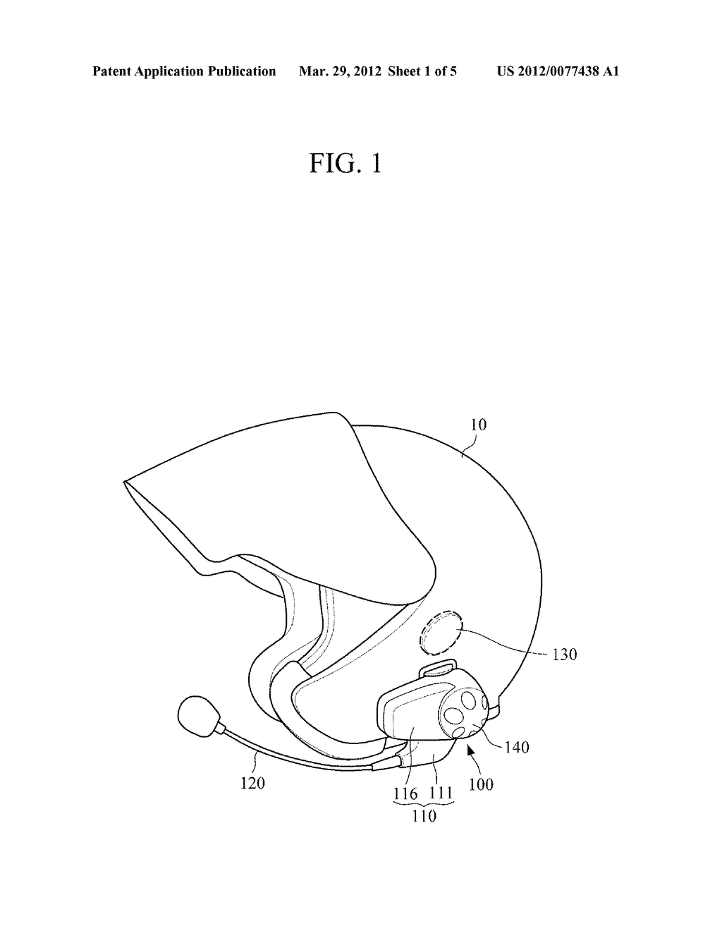 BLUETOOTH HEADSET FOR HELMET HAVING INTER-COMMUNICATION FUNCTION - diagram, schematic, and image 02