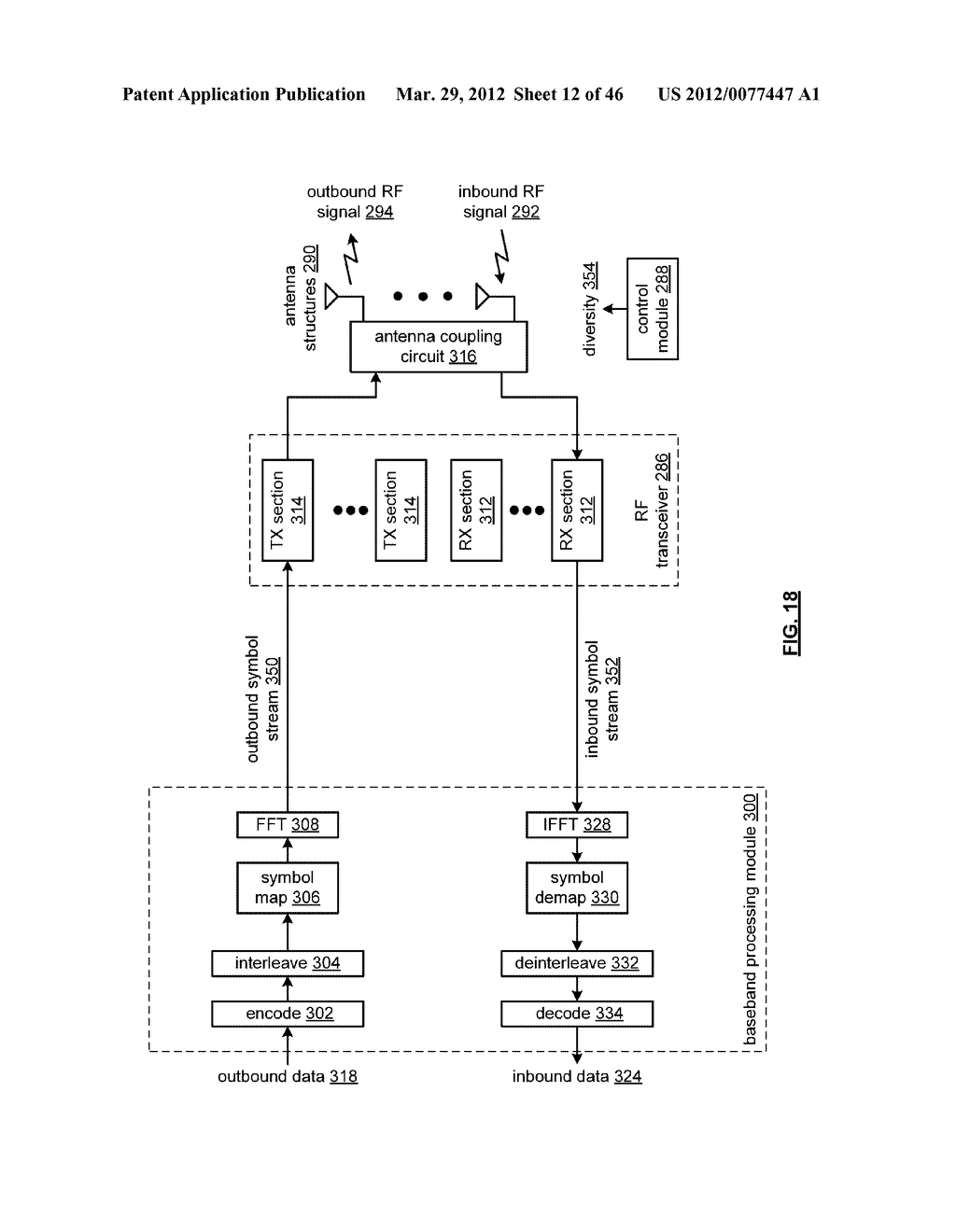 MULTIMODE TRANSCEIVER FOR USE WITH MULTIPLE ANTENNAS AND METHOD FOR USE     THEREWITH - diagram, schematic, and image 13