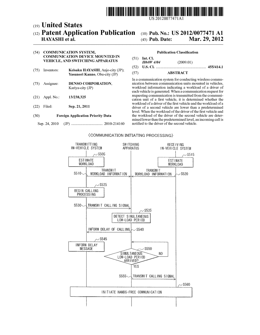 COMMUNICATION SYSTEM, COMMUNICATION DEVICE MOUNTED IN VEHICLE, AND     SWITCHING APPARATUS - diagram, schematic, and image 01