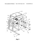 Collapsible exercise chair diagram and image