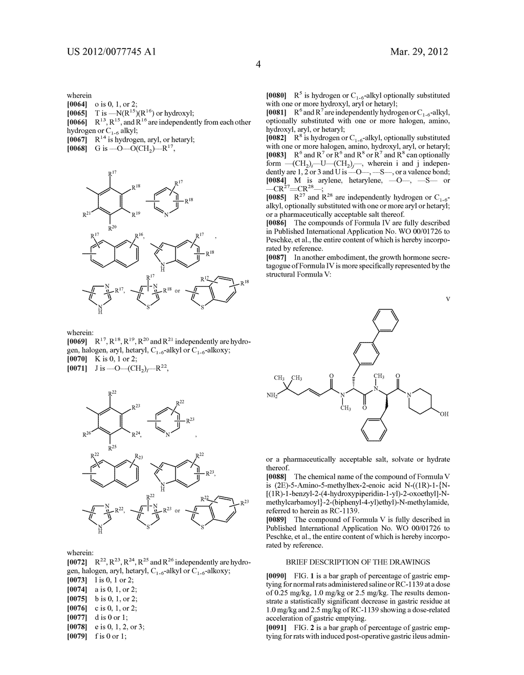 Method of stimulating the motility of the gastrointestinal system using     growth hormone secretagogues - diagram, schematic, and image 12