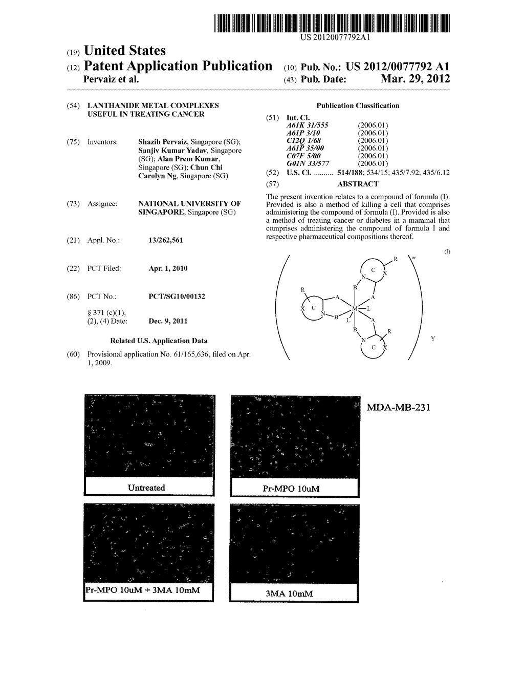 LANTHANIDE METAL COMPLEXES USEFUL IN TREATING CANCER - diagram, schematic, and image 01