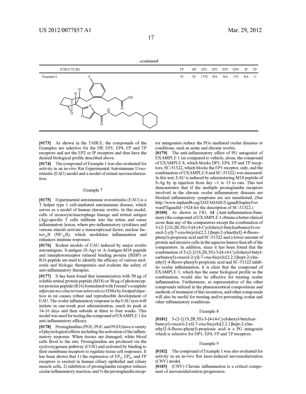 INHIBITION OF INFLAMMATION BYSIMULTANEOUS BLOCKADE OF MULTIPLE PROSTANOID     RECEPTORS - diagram, schematic, and image 33