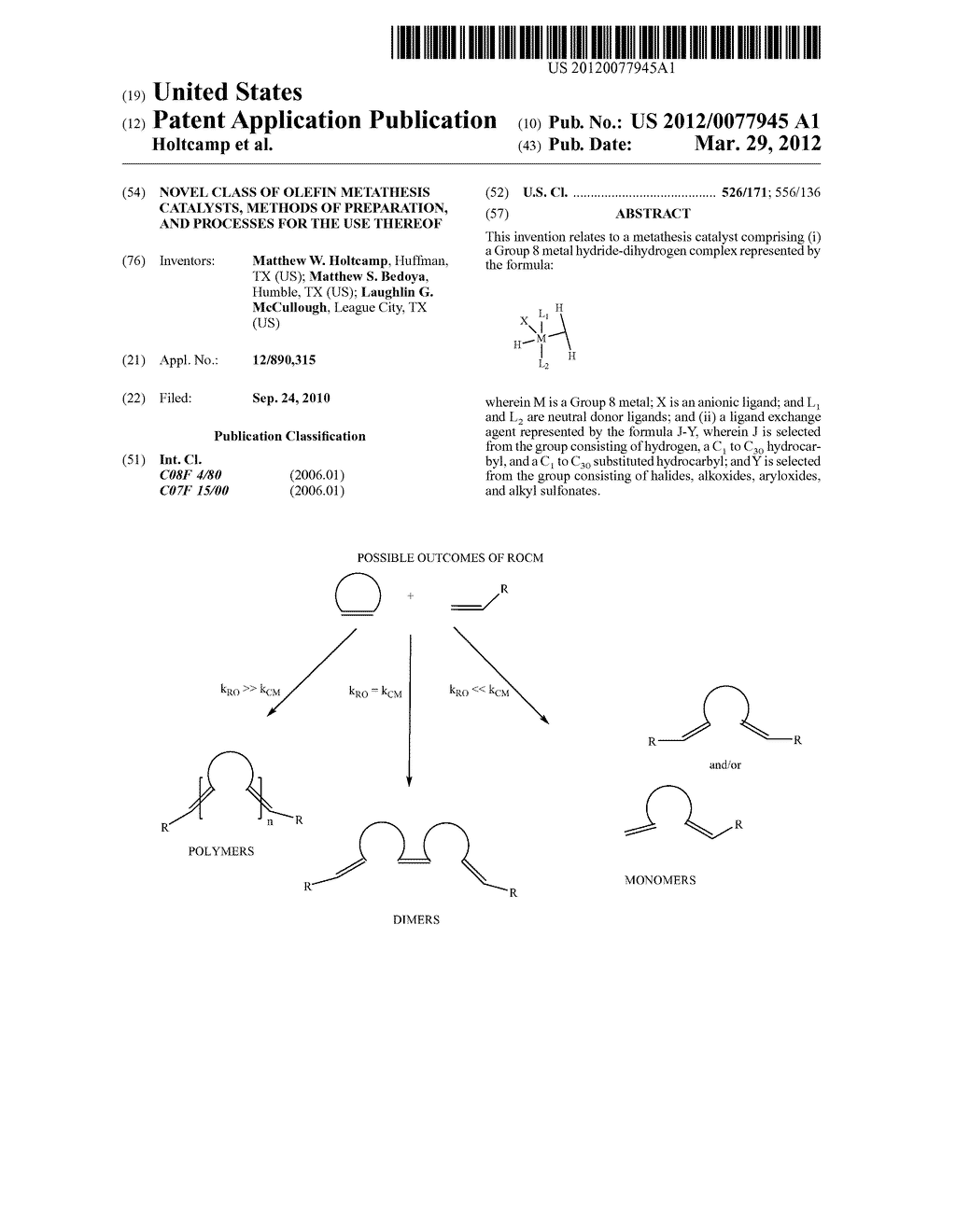 Novel Class Of Olefin Metathesis Catalysts, Methods Of Preparation, And     Processes For The Use Thereof - diagram, schematic, and image 01