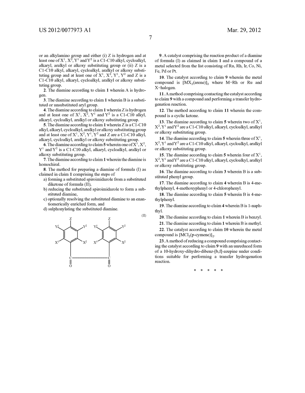 Sulphonylated Diphenylethylenediamines, Method for Their Preparation and     Use in Transfer Hydrogenation Catalysis - diagram, schematic, and image 08