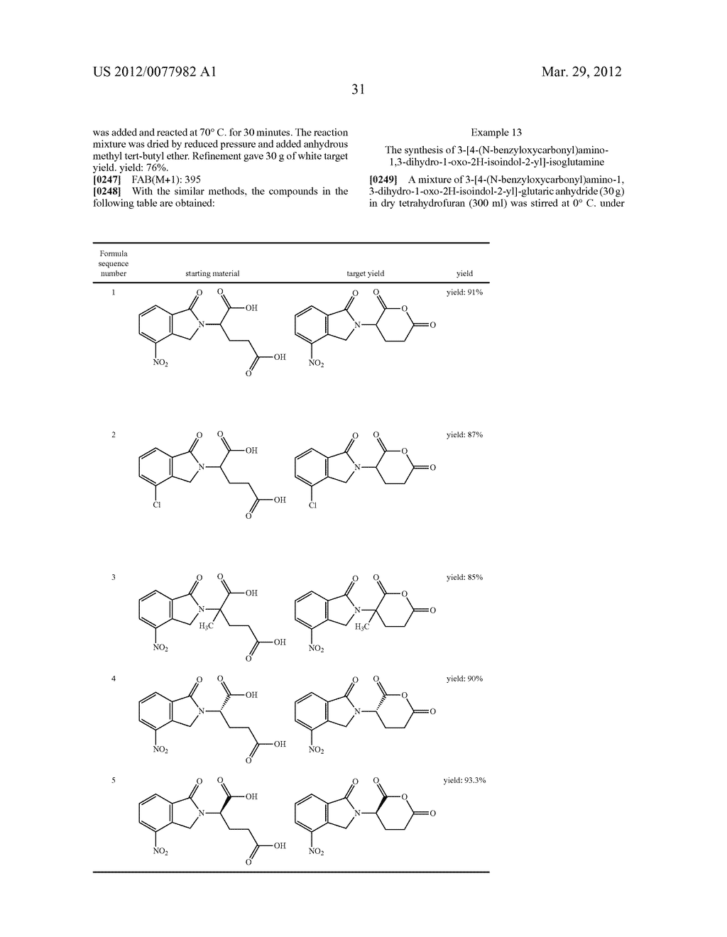 Methods for Synthesizing 3-(Substituted Dihydroisoindolinone-2-YL)-2,     6-Dioxopiperidine, and Intermediates Thereof - diagram, schematic, and image 32