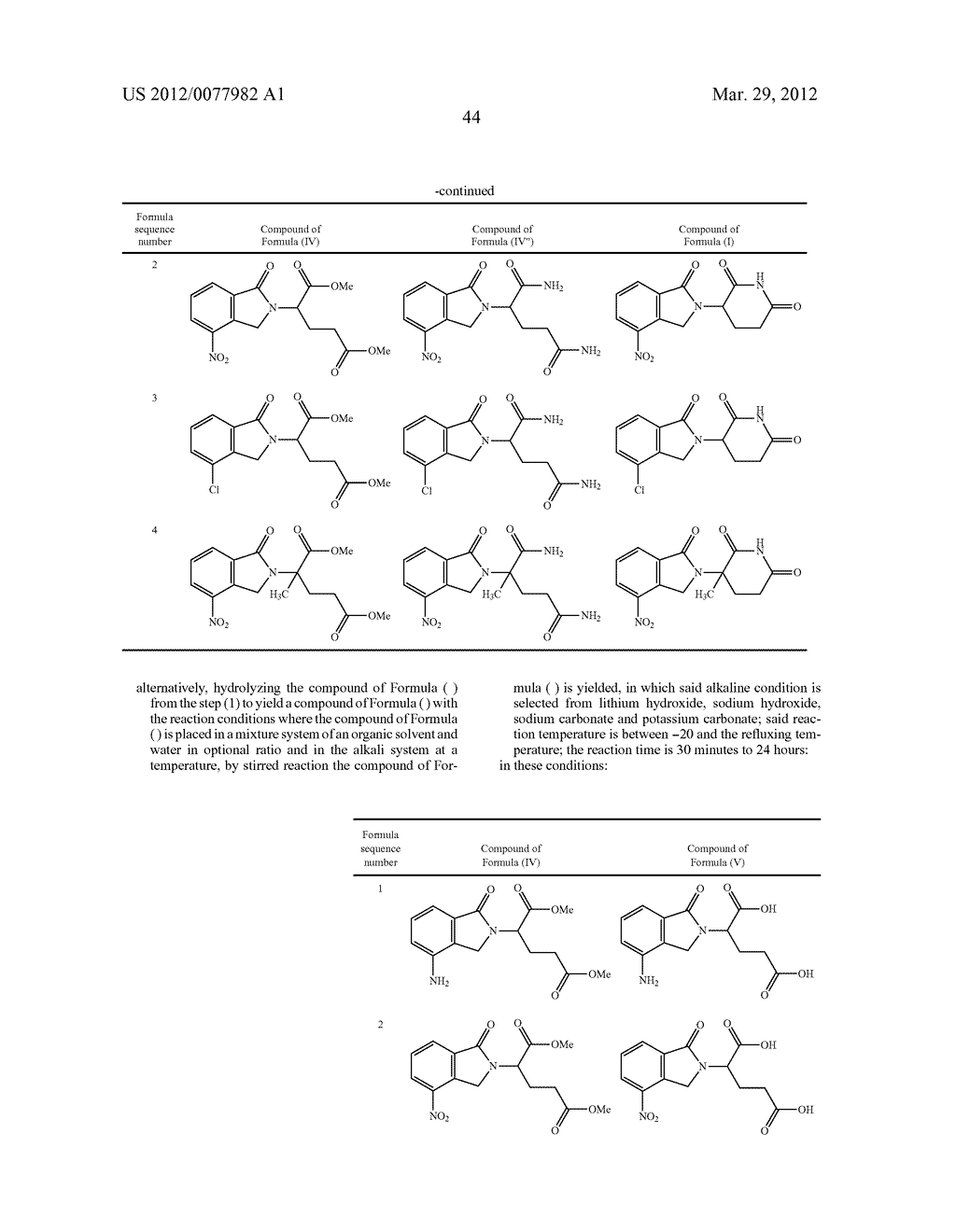 Methods for Synthesizing 3-(Substituted Dihydroisoindolinone-2-YL)-2,     6-Dioxopiperidine, and Intermediates Thereof - diagram, schematic, and image 45