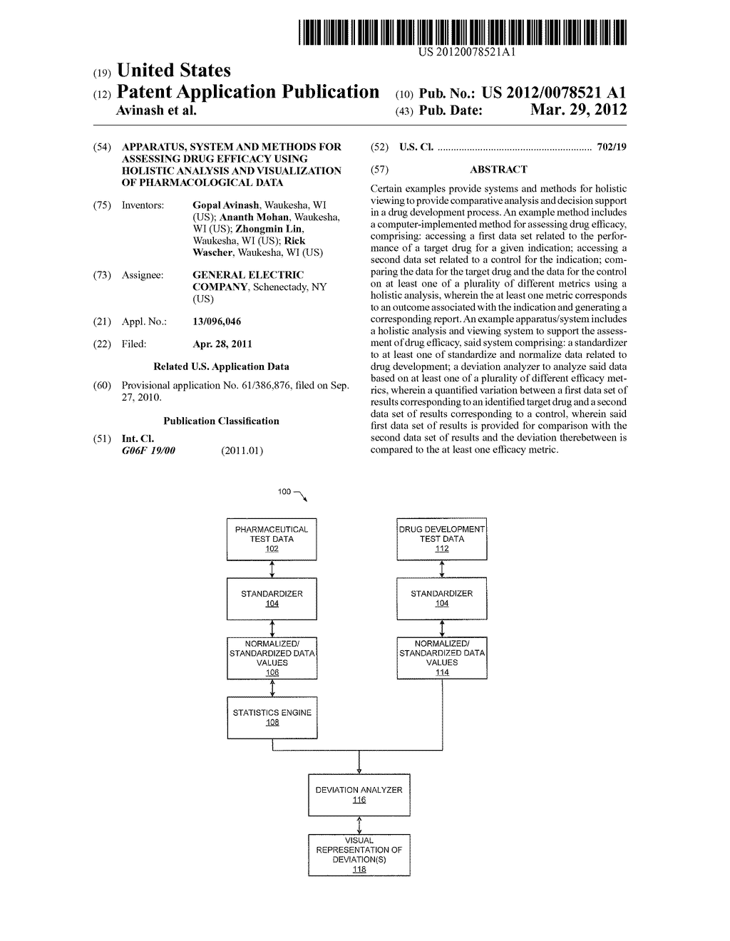 APPARATUS, SYSTEM AND METHODS FOR ASSESSING DRUG EFFICACY USING HOLISTIC     ANALYSIS AND VISUALIZATION OF PHARMACOLOGICAL DATA - diagram, schematic, and image 01