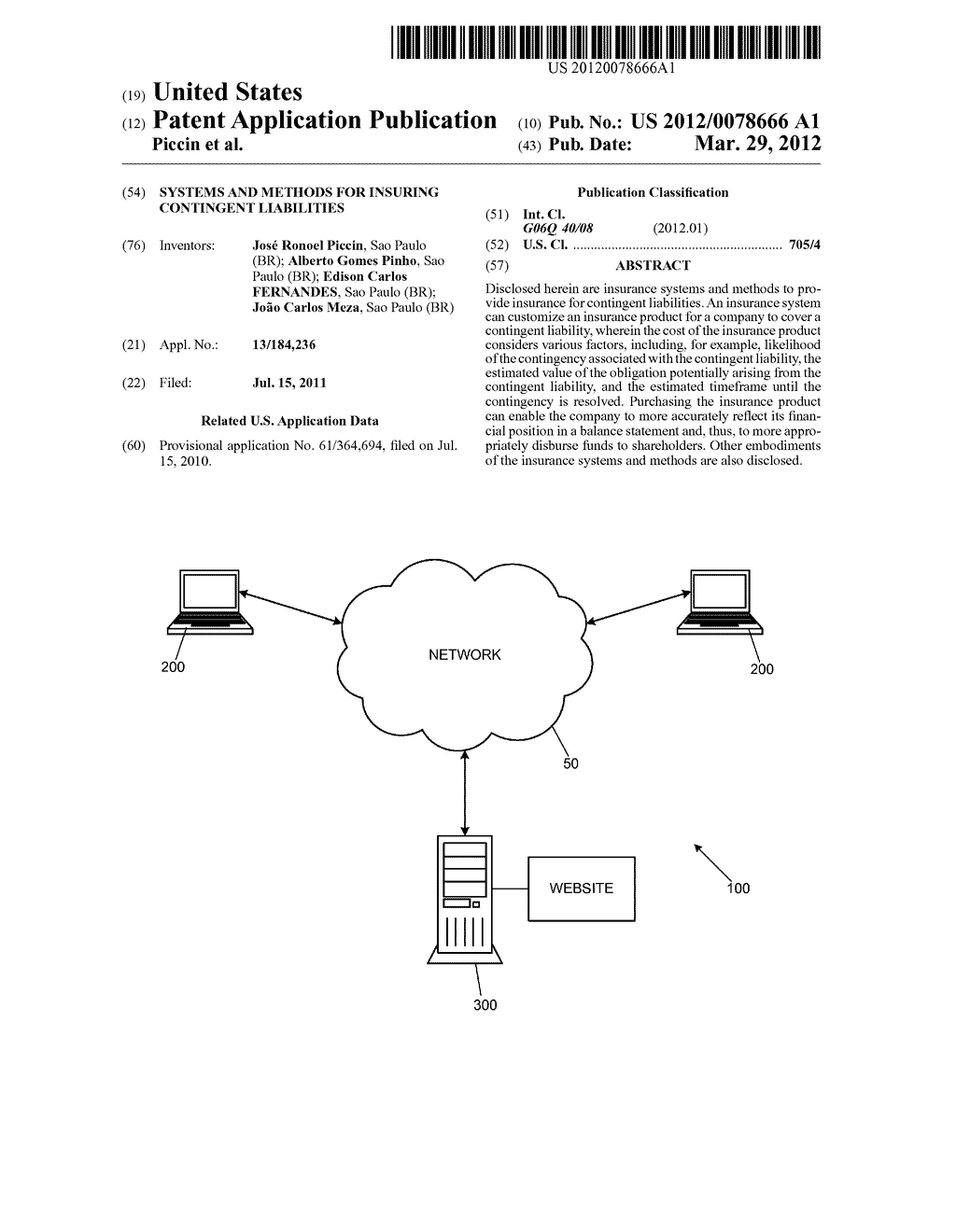 SYSTEMS AND METHODS FOR INSURING CONTINGENT LIABILITIES - diagram, schematic, and image 01