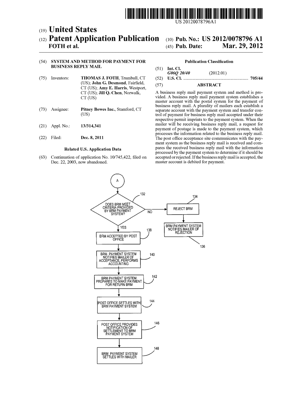 SYSTEM AND METHOD FOR PAYMENT FOR BUSINESS REPLY MAIL - diagram, schematic, and image 01