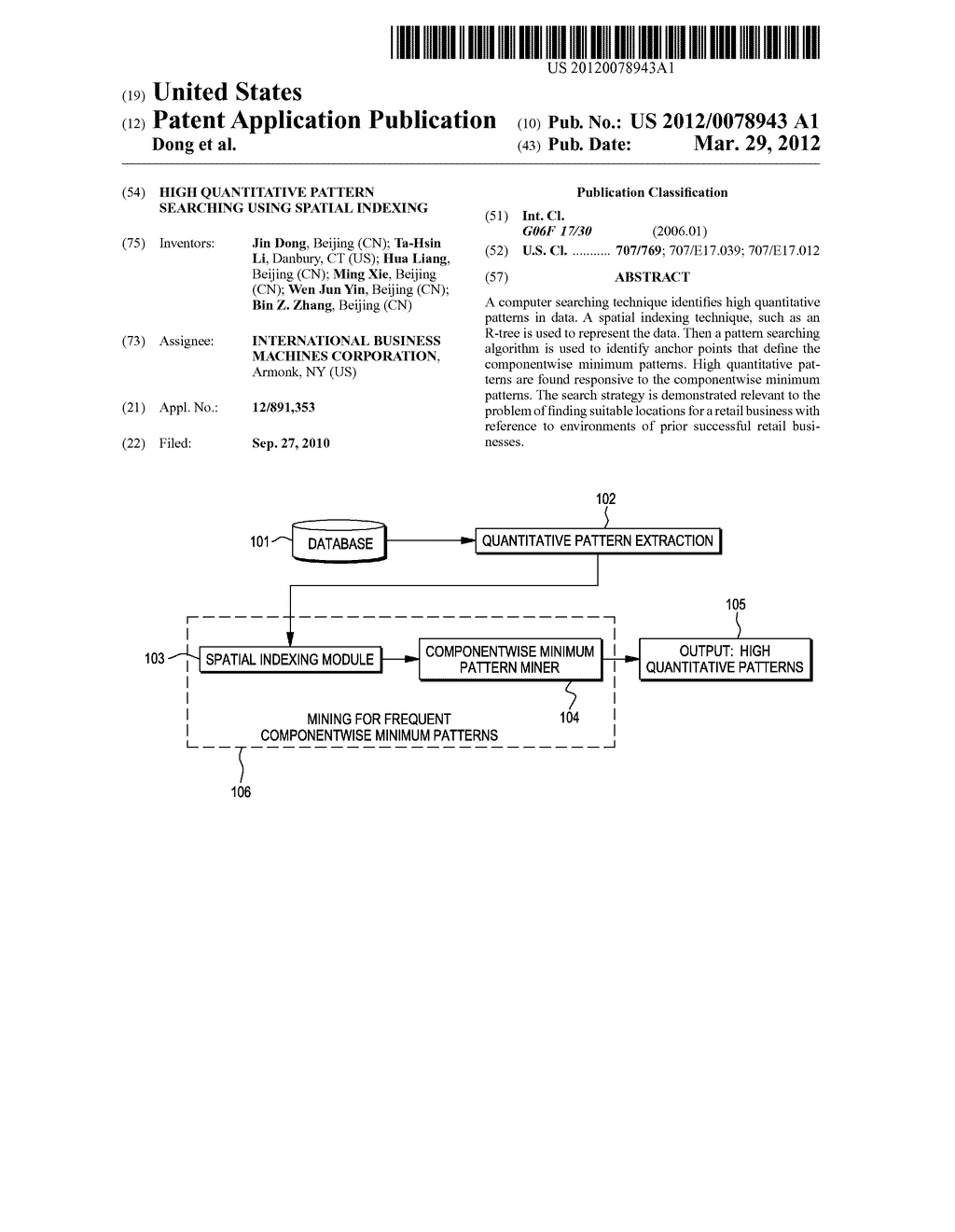 HIGH QUANTITATIVE PATTERN SEARCHING USING SPATIAL INDEXING - diagram, schematic, and image 01