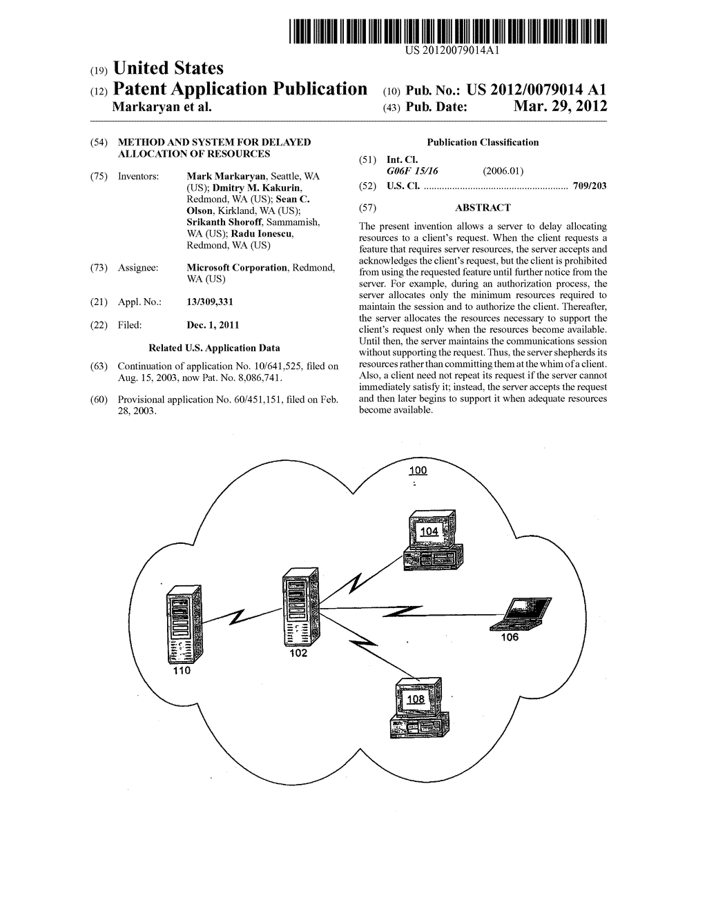 METHOD AND SYSTEM FOR DELAYED ALLOCATION OF RESOURCES - diagram, schematic, and image 01