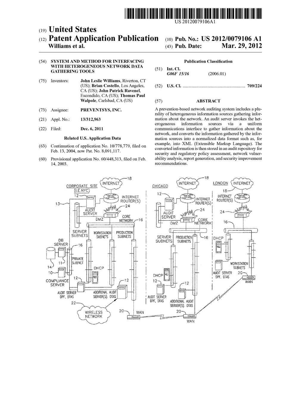 System and Method for Interfacing with Heterogeneous Network Data     Gathering Tools - diagram, schematic, and image 01