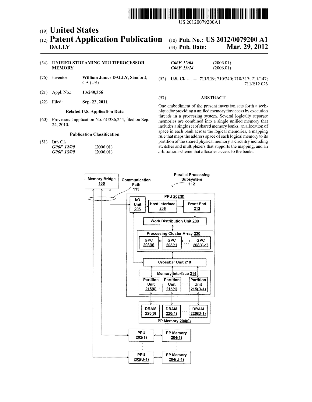 UNIFIED STREAMING MULTIPROCESSOR MEMORY - diagram, schematic, and image 01