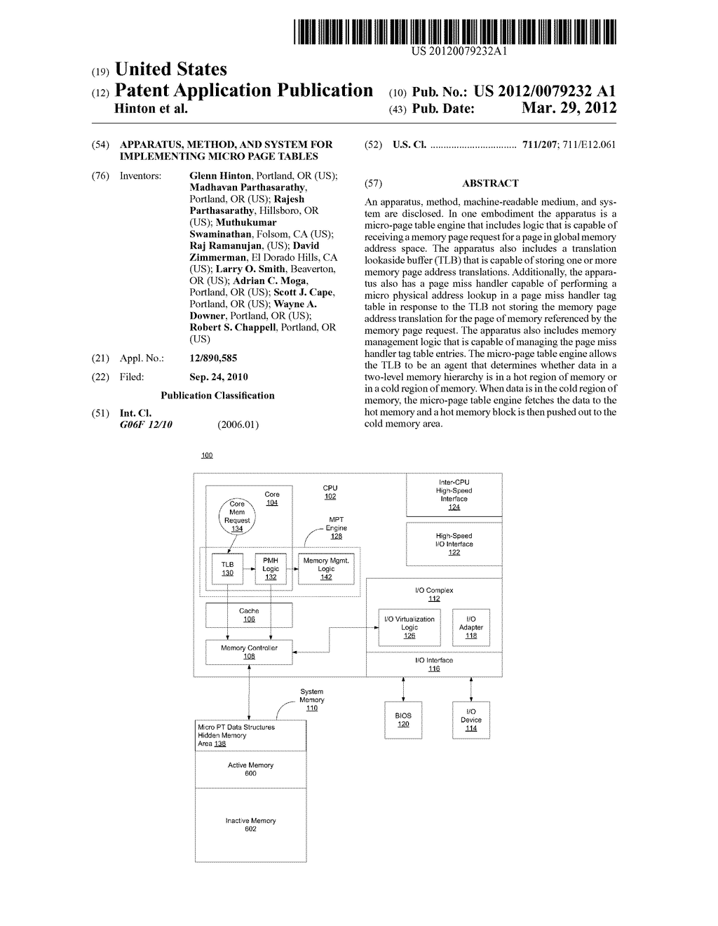 APPARATUS, METHOD, AND SYSTEM FOR IMPLEMENTING MICRO PAGE TABLES - diagram, schematic, and image 01