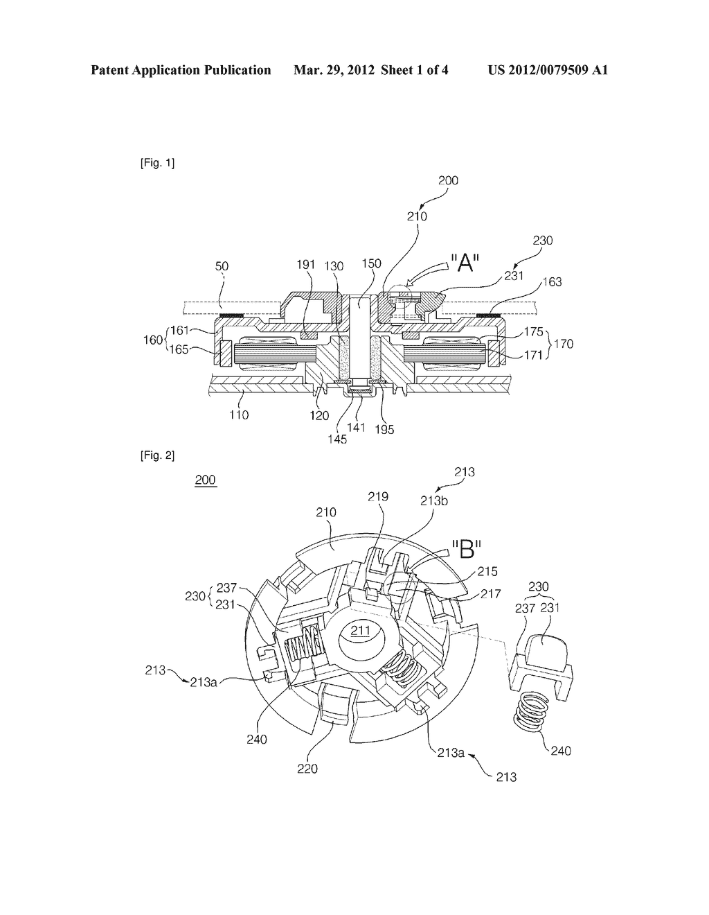 CLAMPING DEVICE OF SPINDLE MOTOR - diagram, schematic, and image 02