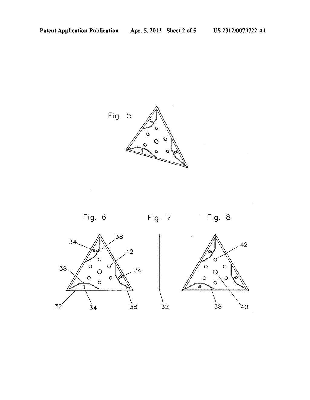 Six cutting edge featured utility knife blade - diagram, schematic, and image 03